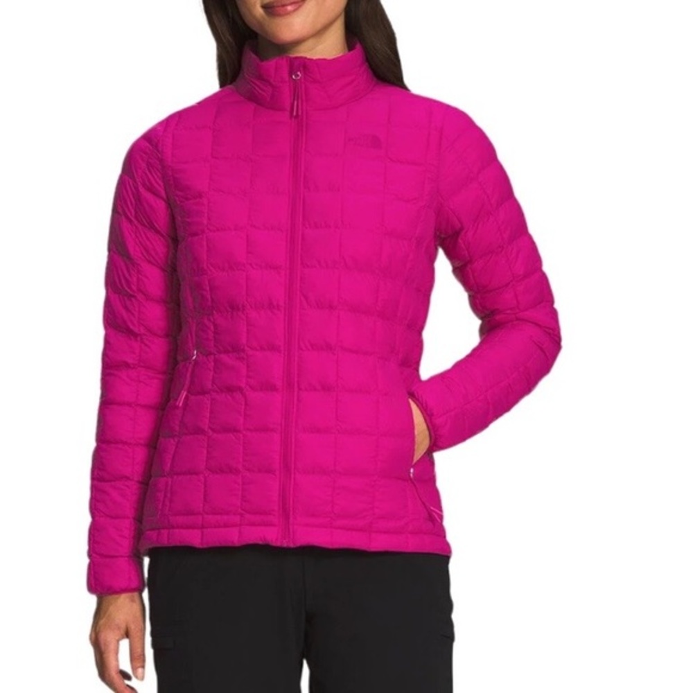 The North Face Thermoball Eco Puffer Jacket Hot Pink Fuschia Large Excellent